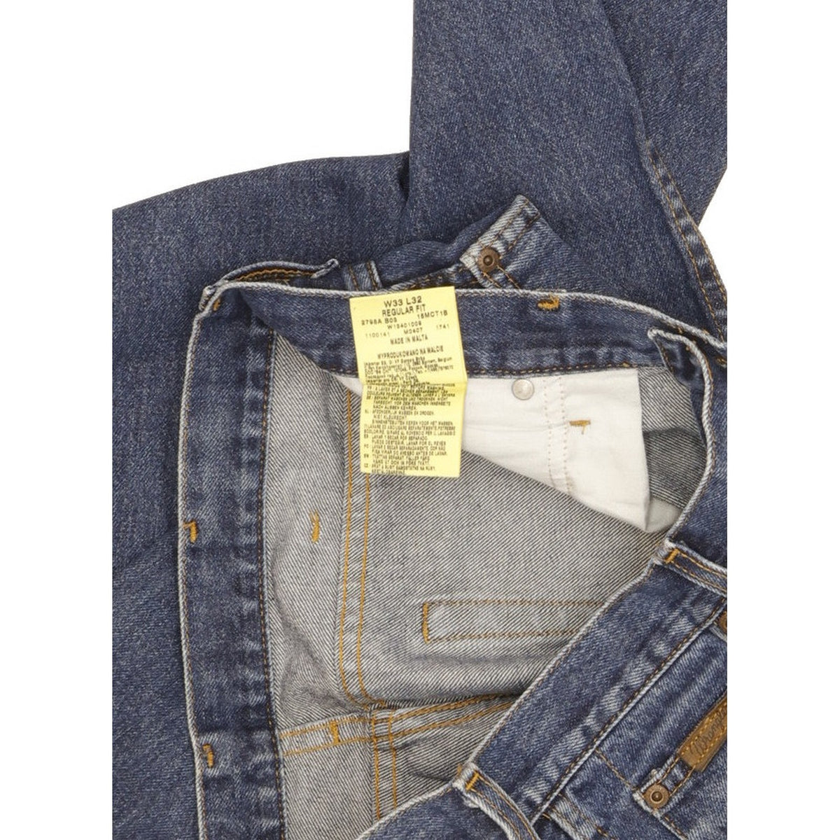 Wrangler Men Blue Straight Regular Jeans W33 L32