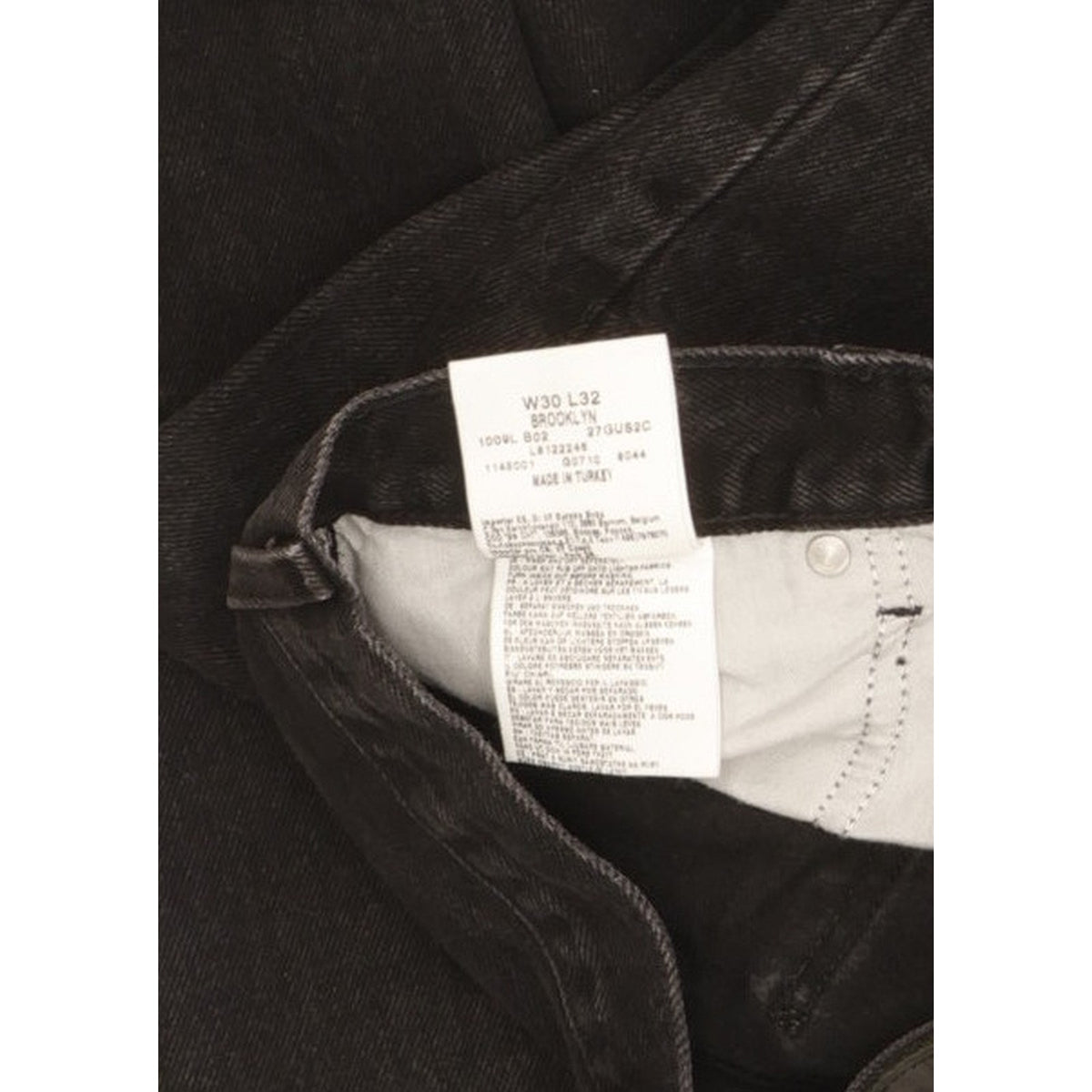 Lee Brooklyn Men Black Straight Regular Jeans W30 L32