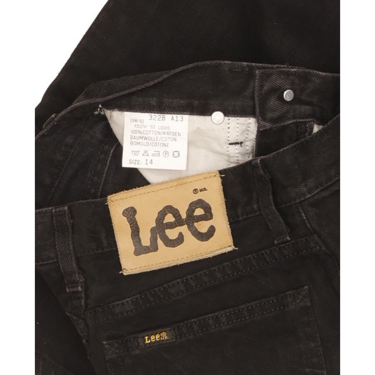 Lee Youth Men Black Tapered Regular Jeans W26 L30