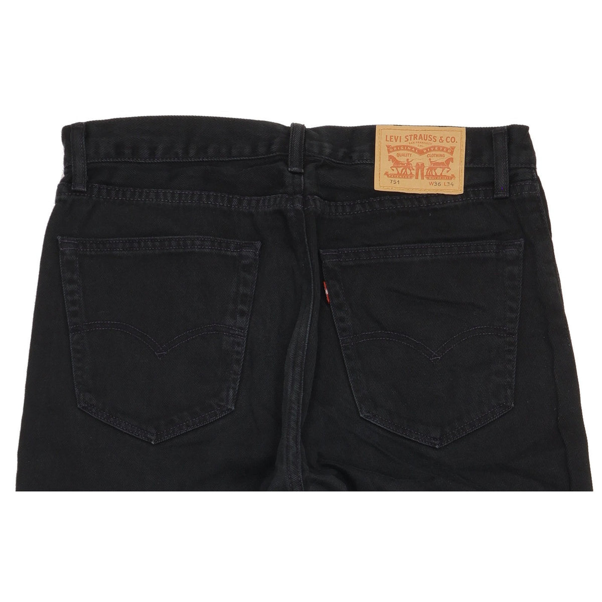 Levi's 751 Men Black Straight Regular Jeans W36 L27
