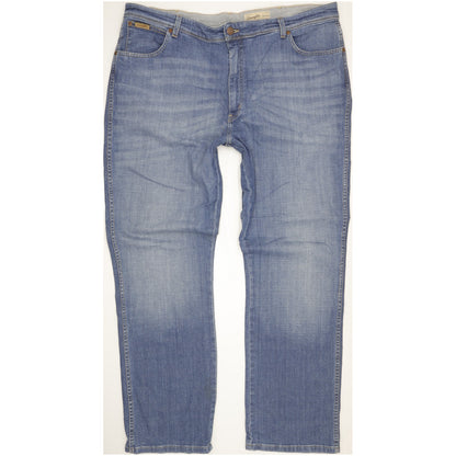 Wrangler Texas Men Blue Straight Regular Stretch Jeans W44 L34