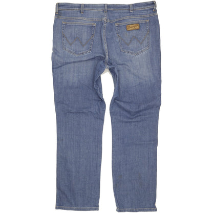 Wrangler Texas Men Blue Straight Regular Stretch Jeans W44 L34