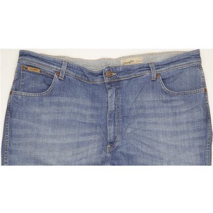 Wrangler Texas Men Blue Straight Regular Stretch Jeans W44 L34