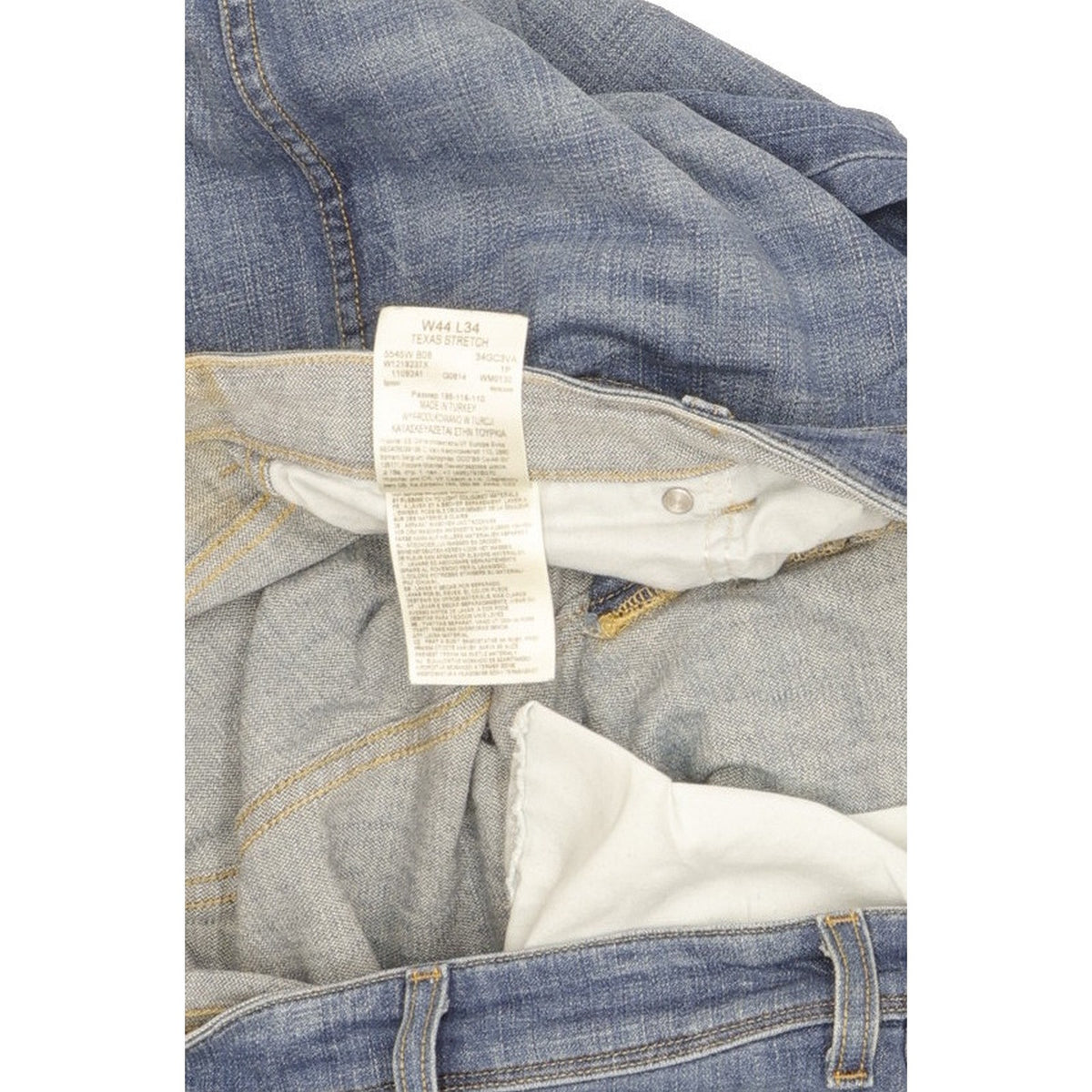 Wrangler Texas Men Blue Straight Regular Stretch Jeans W44 L34
