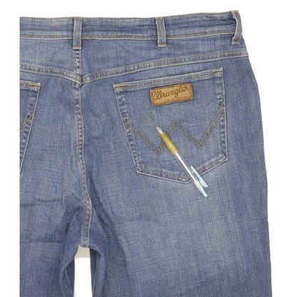 Wrangler Texas Men Blue Straight Regular Stretch Jeans W44 L34