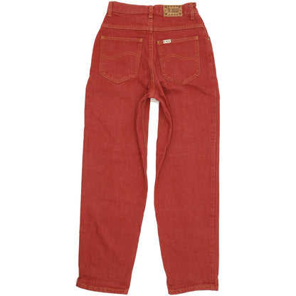 Lee Gossip Red Tapered Relaxed Jeans High Waisted W26 L30
