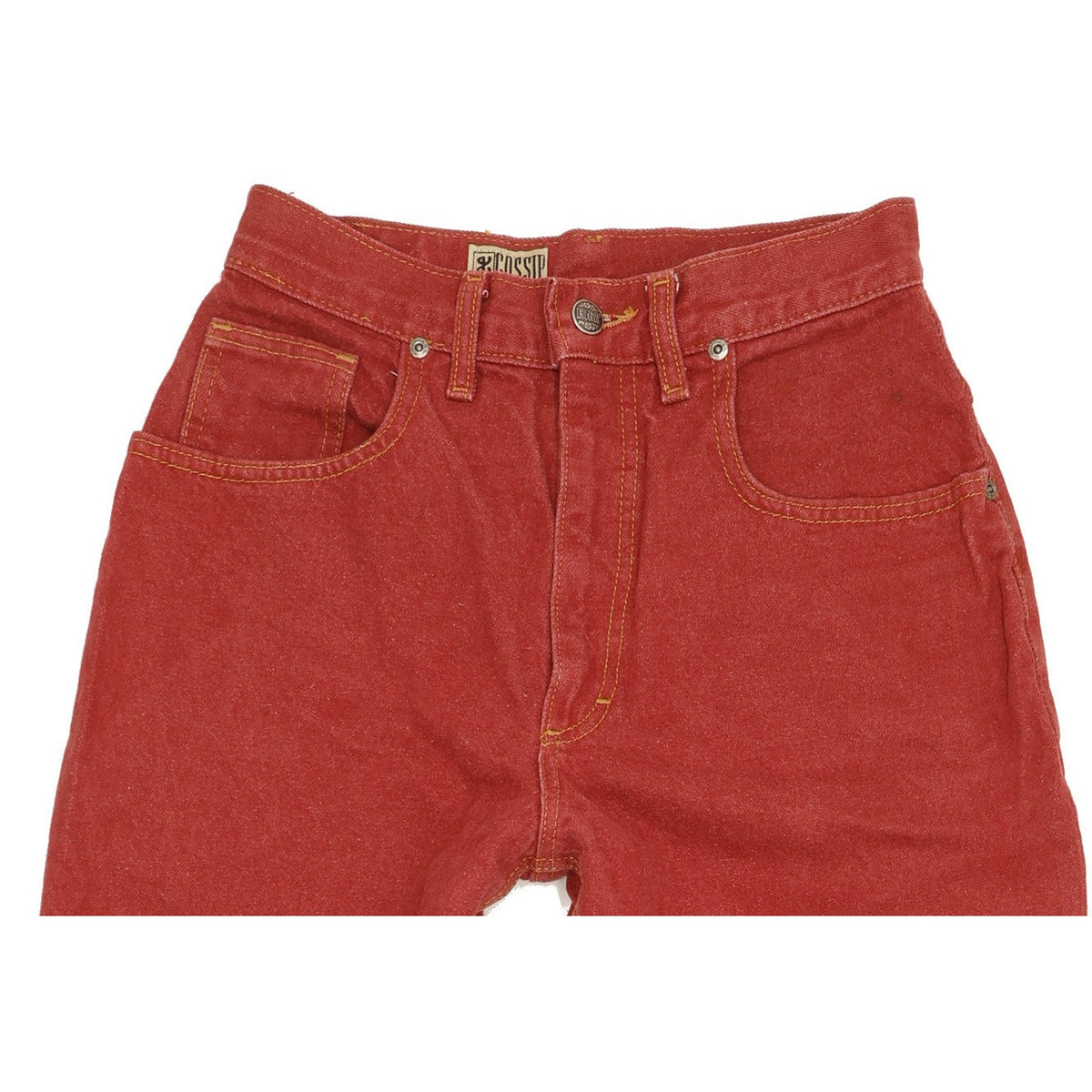 Lee Gossip Red Tapered Relaxed Jeans High Waisted W26 L30