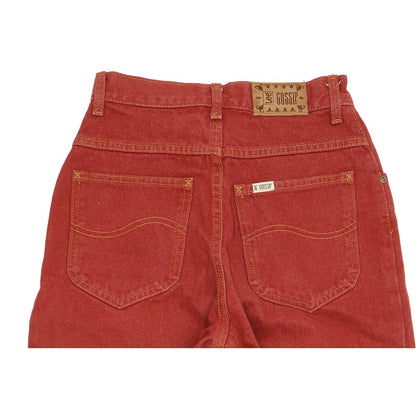 Lee Gossip Red Tapered Relaxed Jeans High Waisted W26 L30
