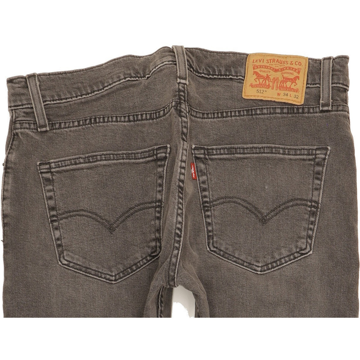 Levi's 512 Men Grey Tapered Slim Stretch Jeans W34 L31