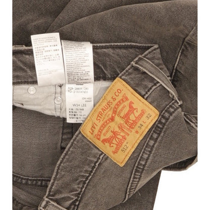 Levi's 512 Men Grey Tapered Slim Stretch Jeans W34 L31