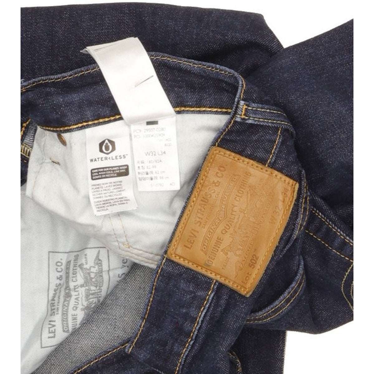 Levi's 502 Men Blue Tapered Regular Jeans W32 L32