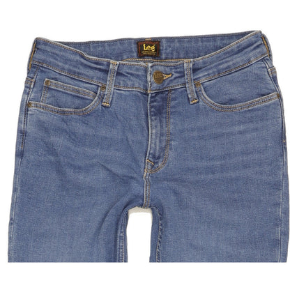 Lee Marion Women Blue Straight Slim Stretch Jeans W28 L30