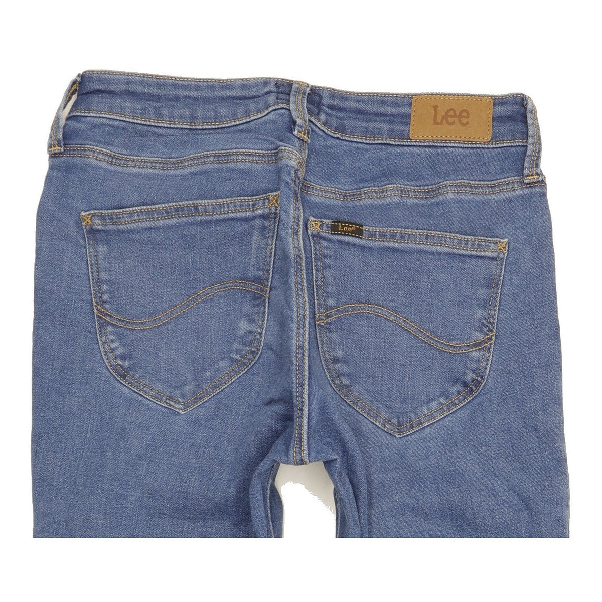 Lee Marion Women Blue Straight Slim Stretch Jeans W28 L30
