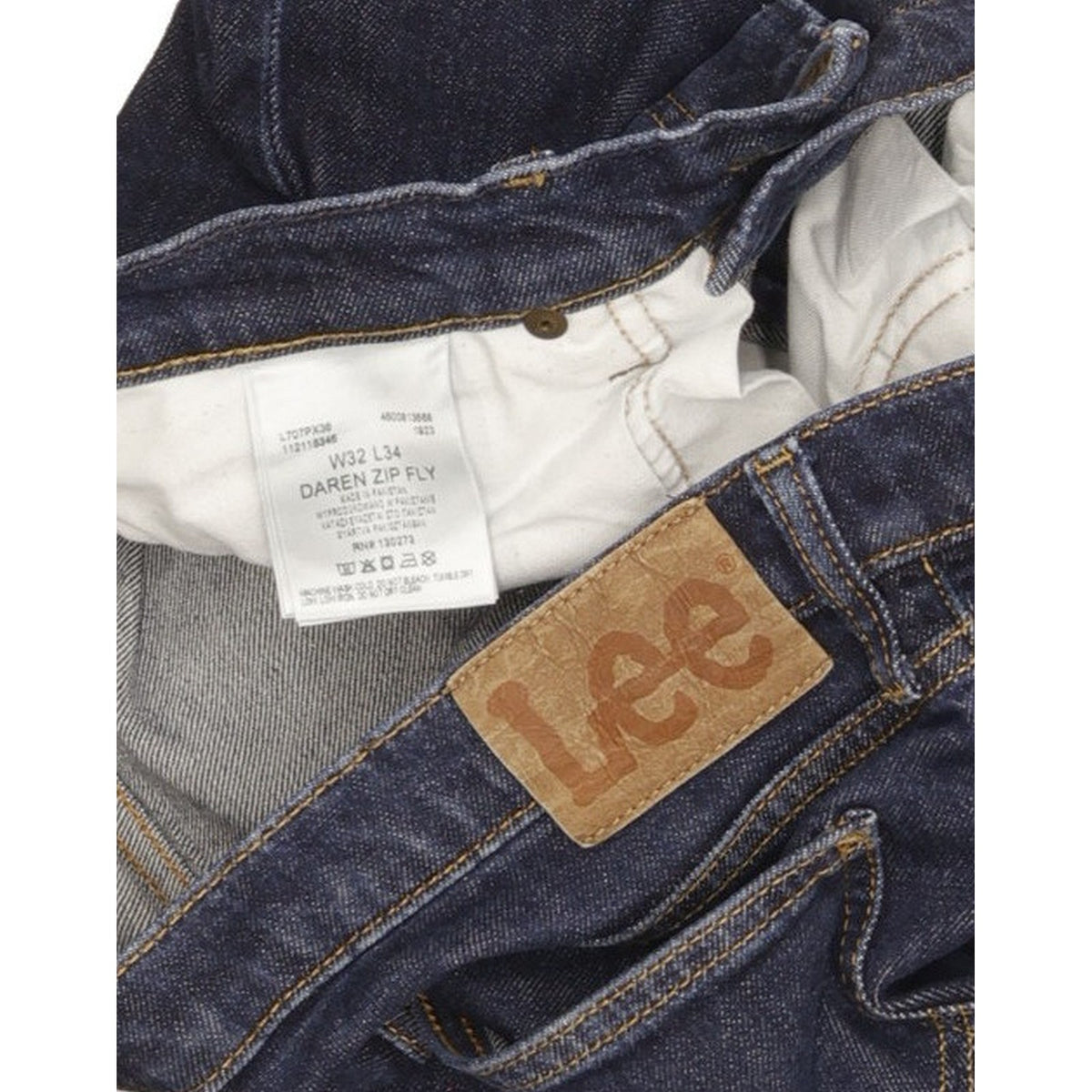 Lee Daren Men Blue Straight Slim Stretch Jeans W32 L34
