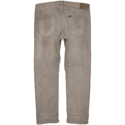 Lee Daren Men Grey Straight Slim Stretch Jeans W36 L30