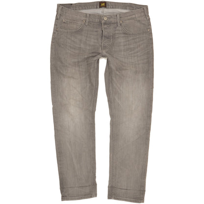 Lee Daren Men Grey Straight Slim Stretch Jeans W36 L30