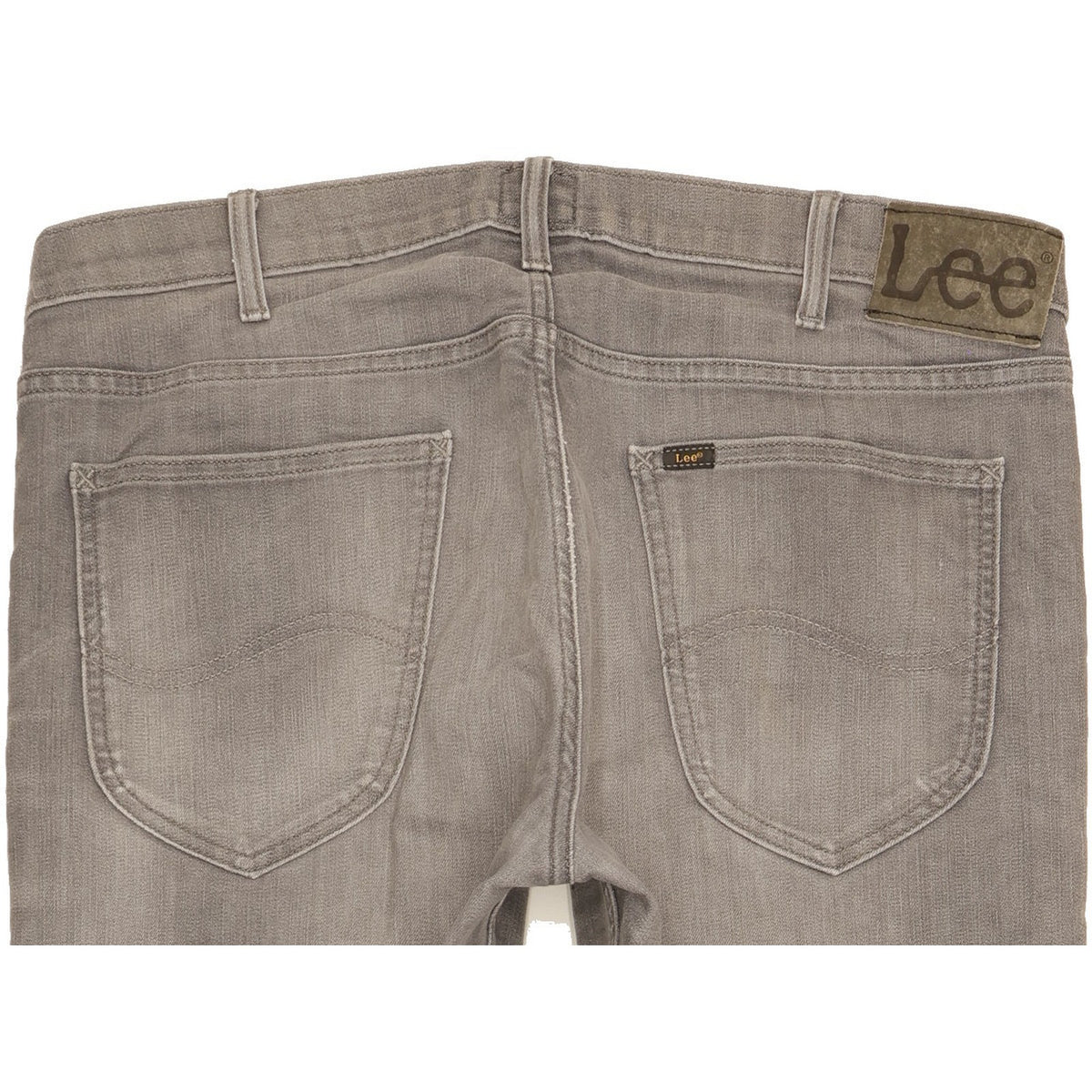 Lee Daren Men Grey Straight Slim Stretch Jeans W36 L30