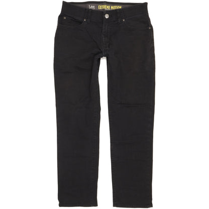 Lee Men Black Straight Regular Stretch Jeans W32 L29