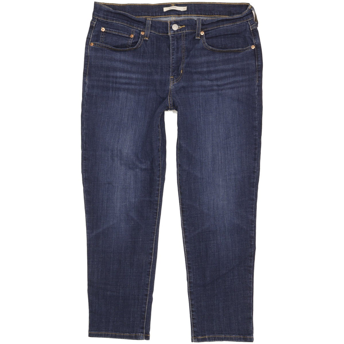 Levi's Women Blue Straight Slim Boyfriend Stretch Jeans W31 L26
