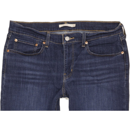 Levi's Women Blue Straight Slim Boyfriend Stretch Jeans W31 L26