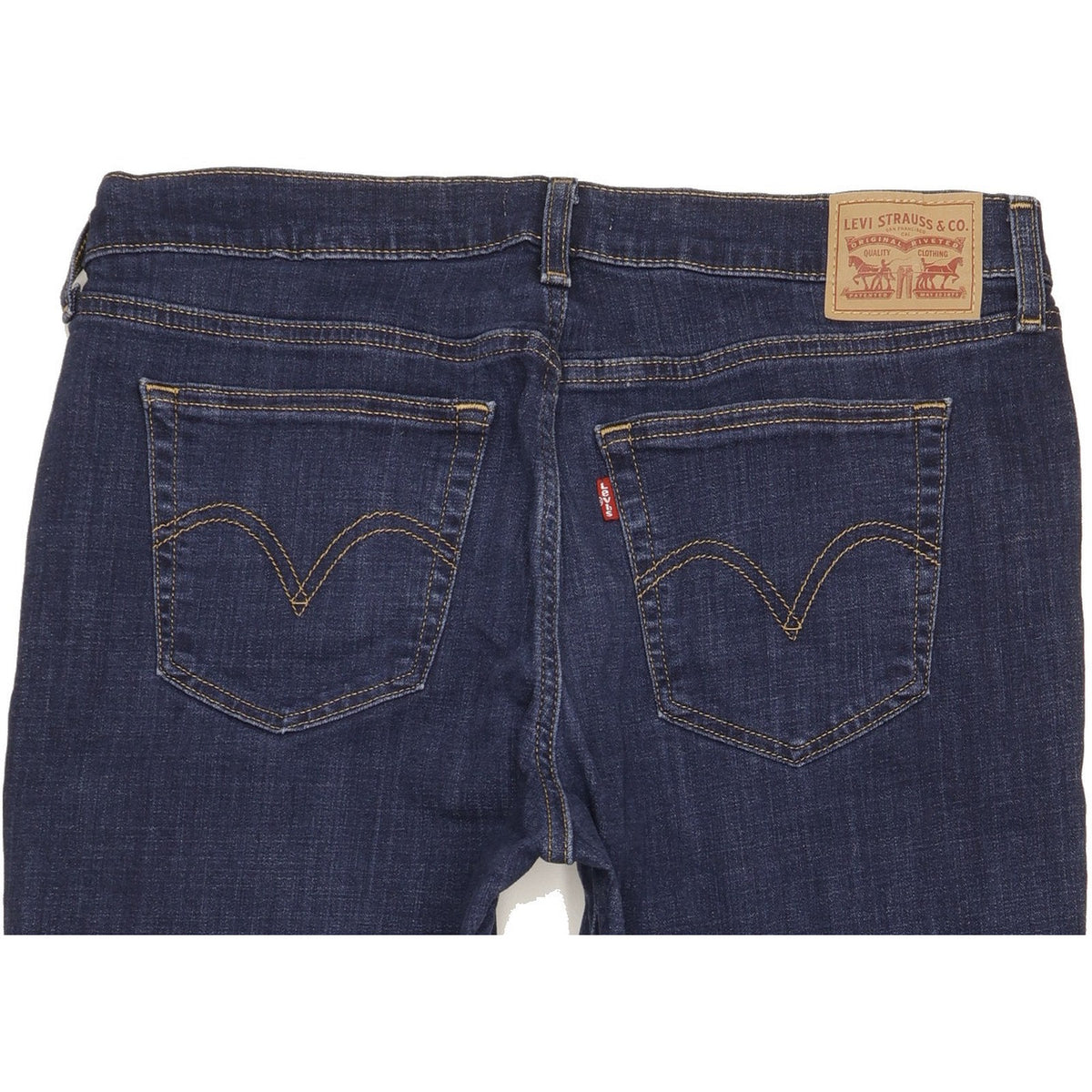 Levi's Women Blue Straight Slim Boyfriend Stretch Jeans W31 L26