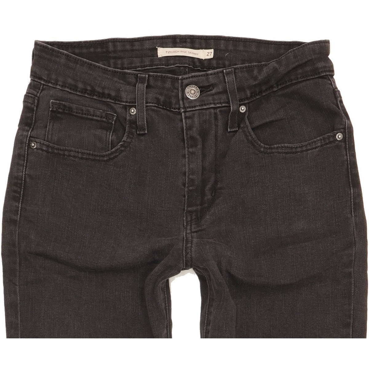 Levi's 721 Women Black Skinny Slim Stretch Jeans W27 L30