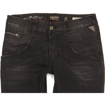 Replay Men Black Straight Slim Stretch Jeans W27 L32
