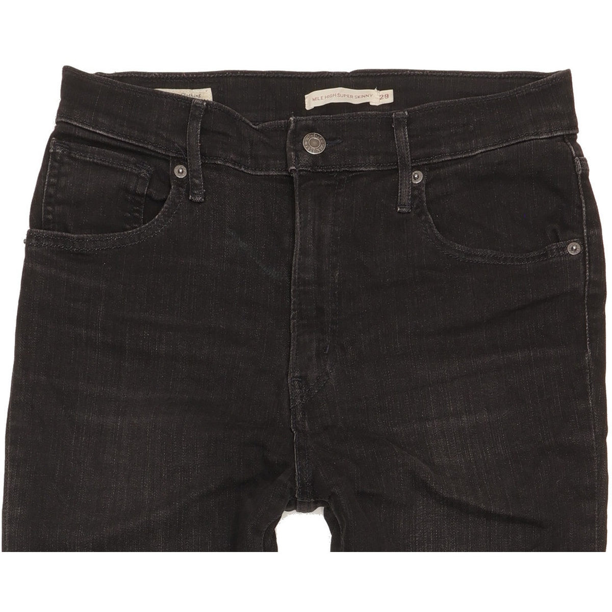 Levi's Mile Black Skinny Slim Stretch Jeans High Waisted W29 L30