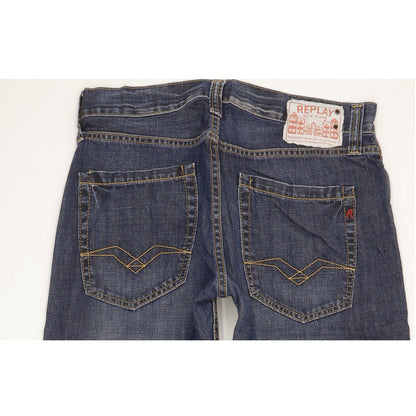 Replay Men Blue Straight Regular Jeans W31 L32