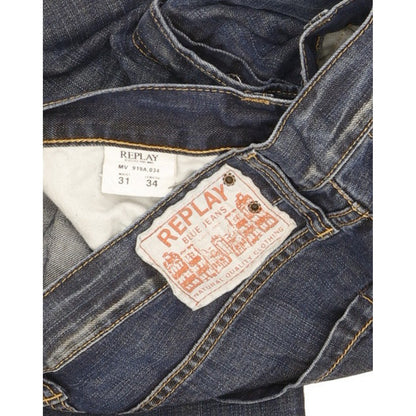 Replay Men Blue Straight Regular Jeans W31 L32
