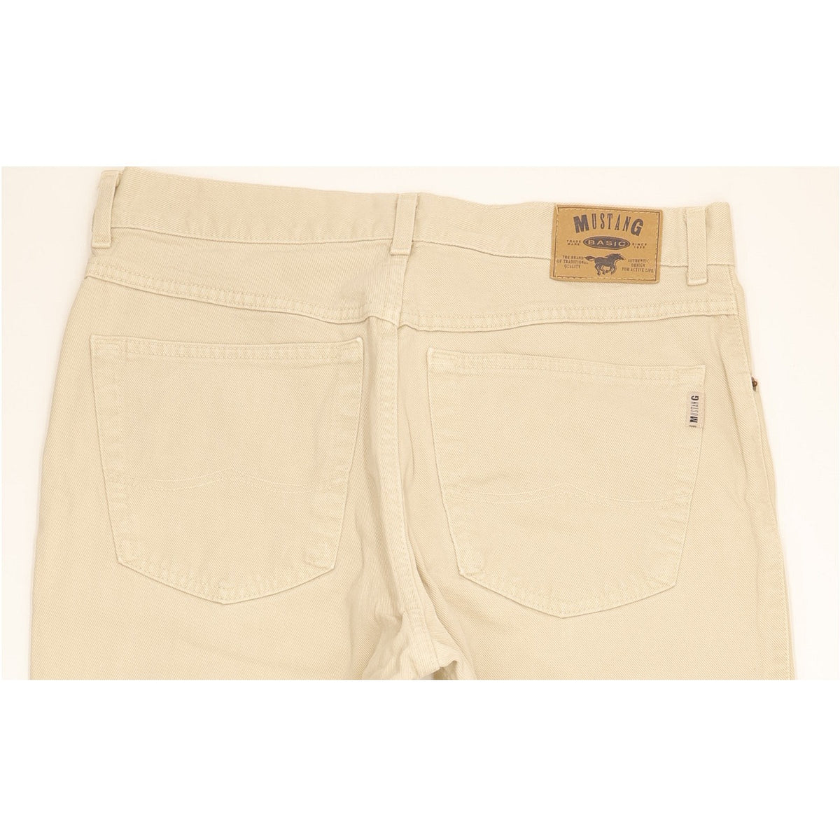 Mustang Men Beige Straight Regular Jeans W35 L33