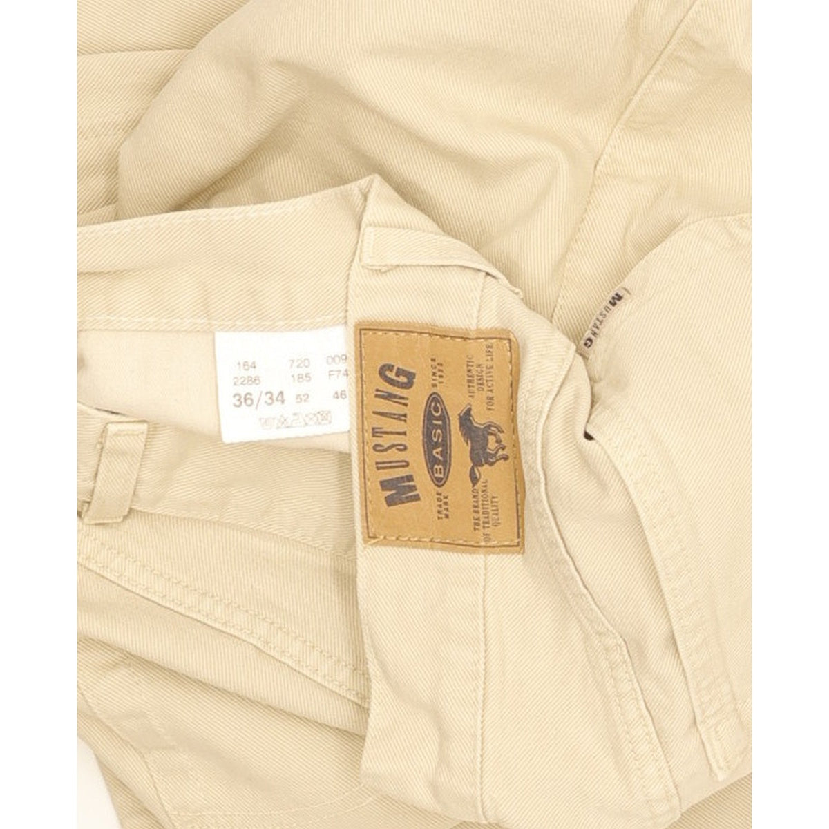 Mustang Men Beige Straight Regular Jeans W35 L33