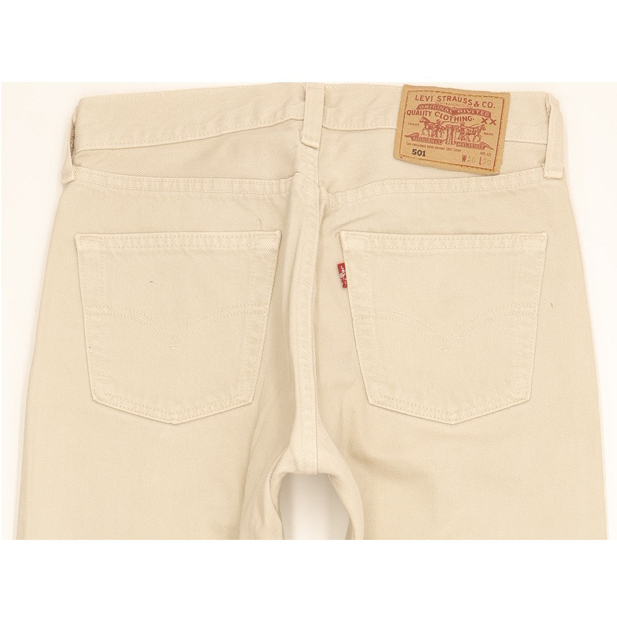 Levi's 501 Made in USA Men Beige Straight Regular Jeans W30 L30