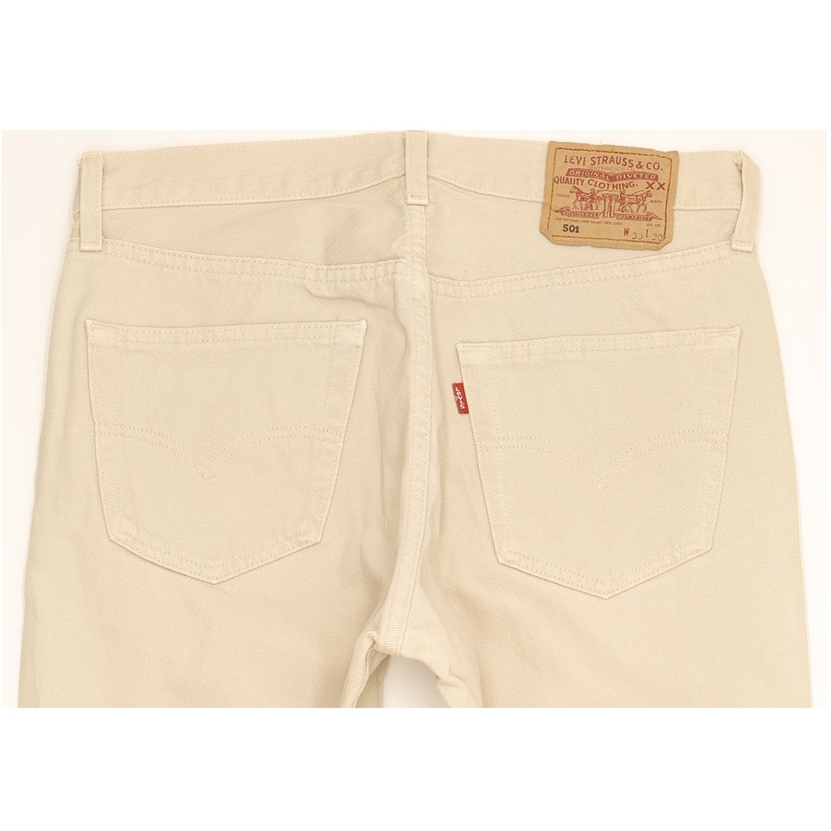 Levi's 501 Men Beige Straight Regular Jeans W33 L30