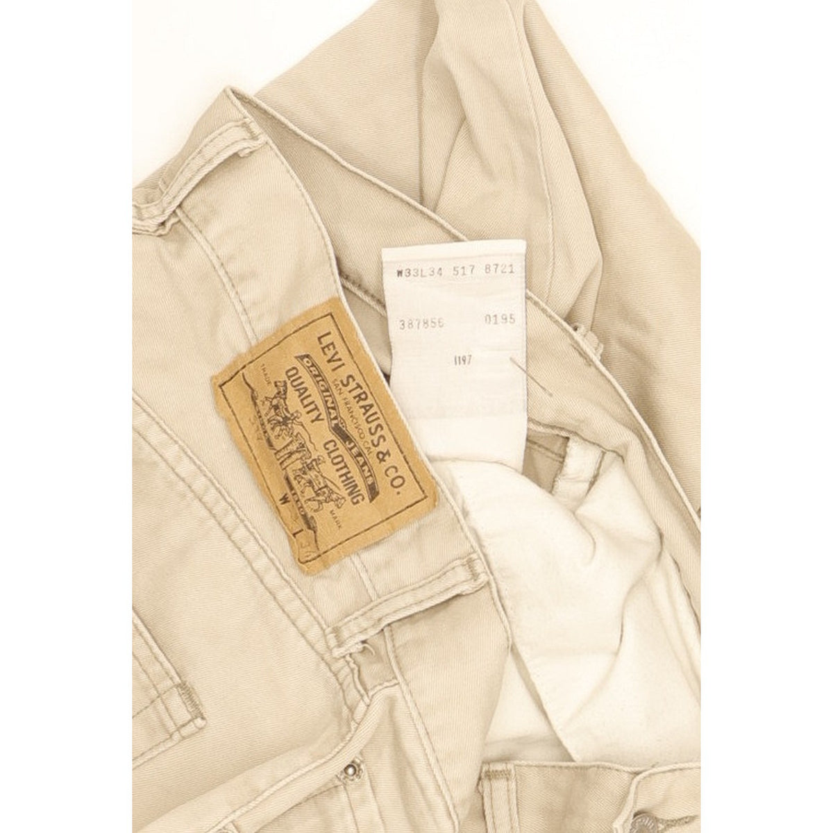 Levi's 517 Men Beige Straight Regular Jeans W33 L29