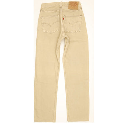 Levi's 501 Made in USA Women Beige Straight Regular Jeans W27 L28