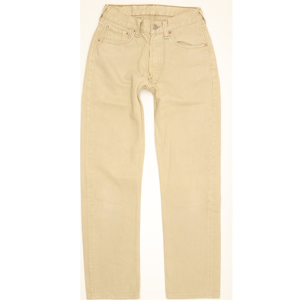 Levi's 501 Made in USA Women Beige Straight Regular Jeans W27 L28