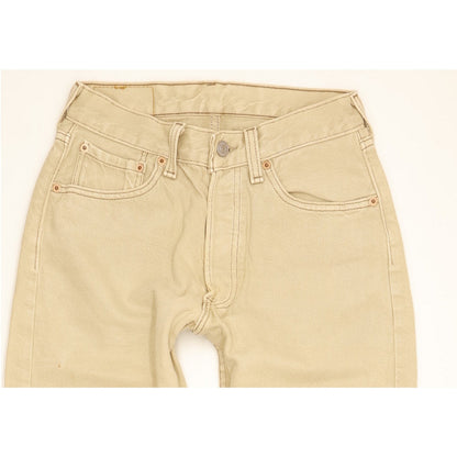 Levi's 501 Made in USA Women Beige Straight Regular Jeans W27 L28