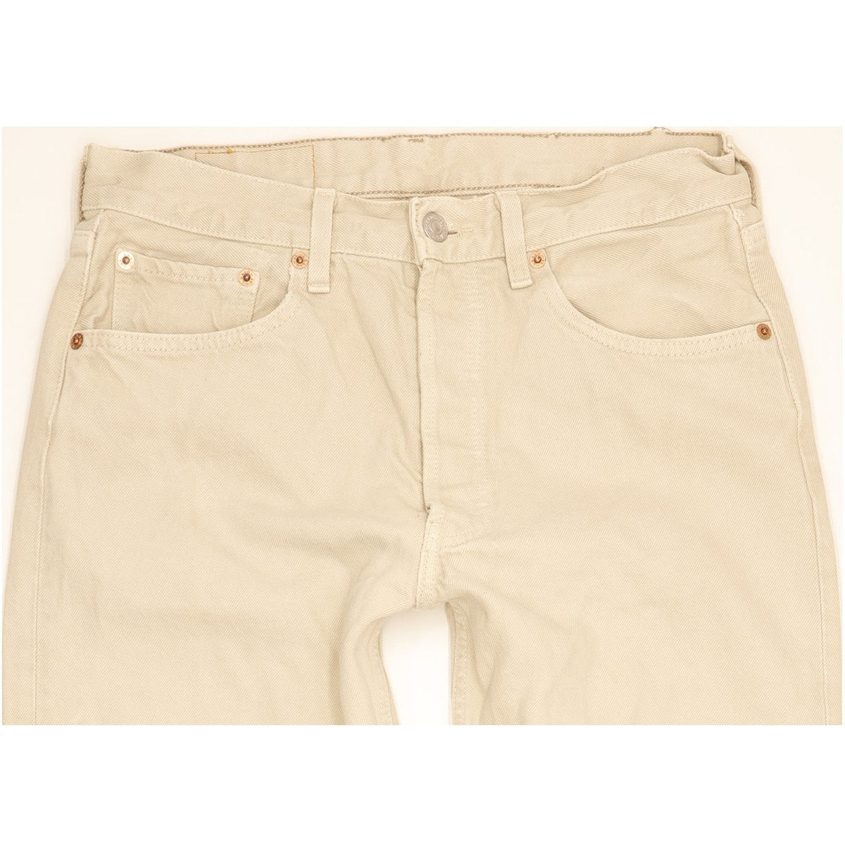 Levi's 501 Men Beige Straight Regular Jeans W32 L33