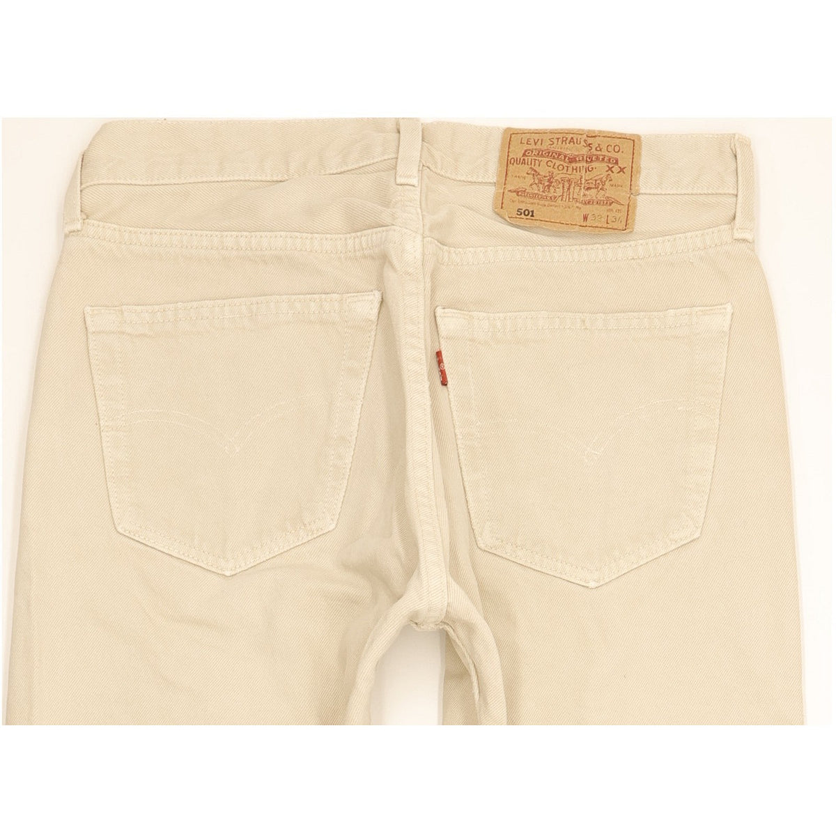 Levi's 501 Men Beige Straight Regular Jeans W32 L33