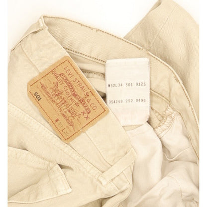 Levi's 501 Men Beige Straight Regular Jeans W32 L33