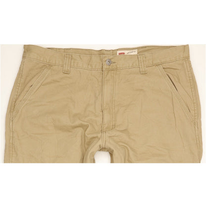 Wrangler Men Beige Straight Relaxed Jeans W36 L31