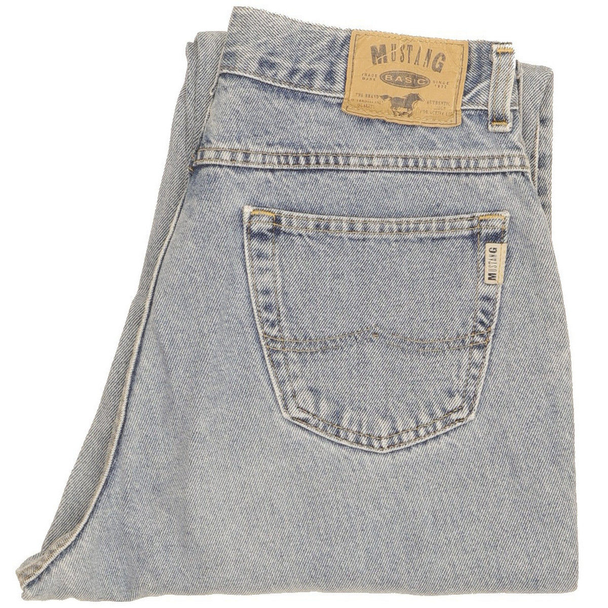 Mustang Blue Tapered Relaxed Mom Jeans High Waisted W30 L29