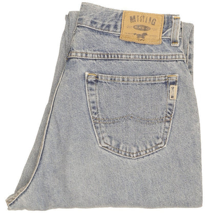 Mustang Blue Tapered Relaxed Mom Jeans High Waisted W30 L29