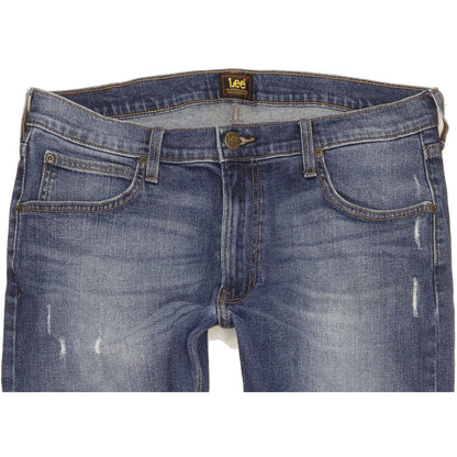 Lee Luke Men Blue Skinny Slim Stretch Jeans W34 L34