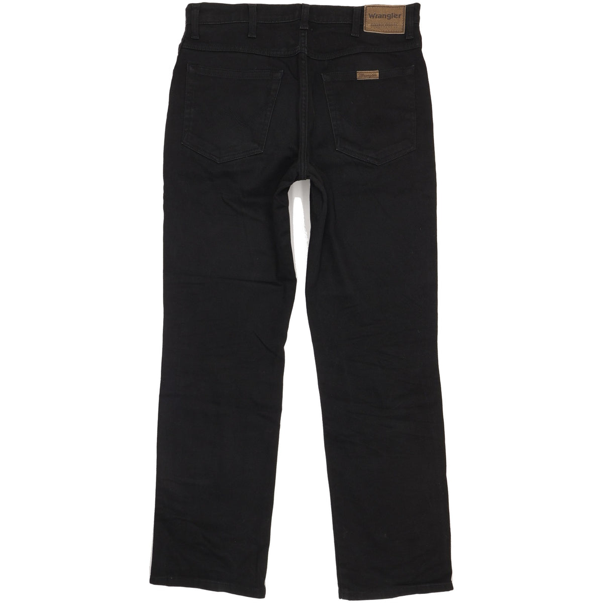 Wrangler Durable Quality Men Black Straight Regular Stretch Jeans W34 L32