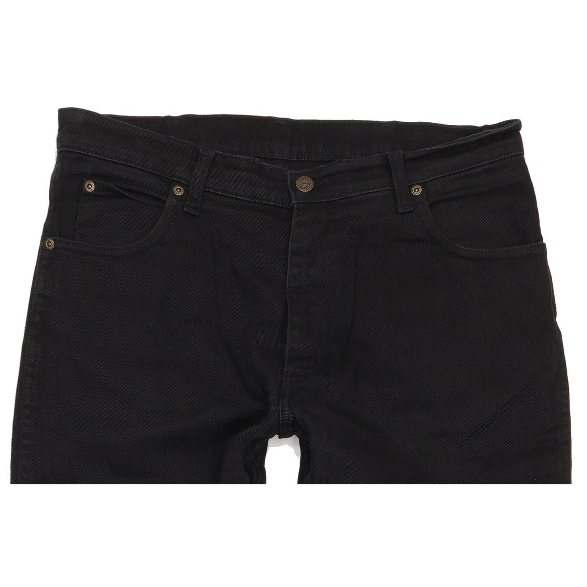 Wrangler Durable Quality Men Black Straight Regular Stretch Jeans W34 L32