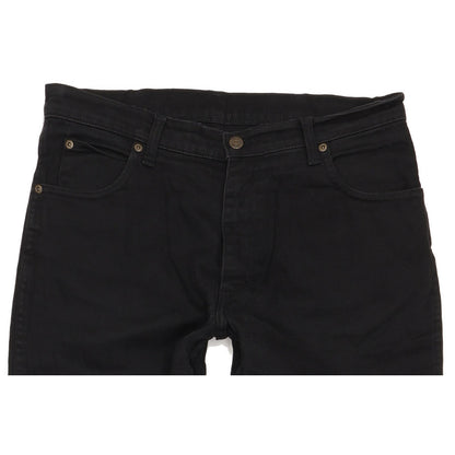 Wrangler Durable Quality Men Black Straight Regular Stretch Jeans W34 L32