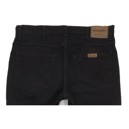 Wrangler Durable Quality Men Black Straight Regular Stretch Jeans W34 L32