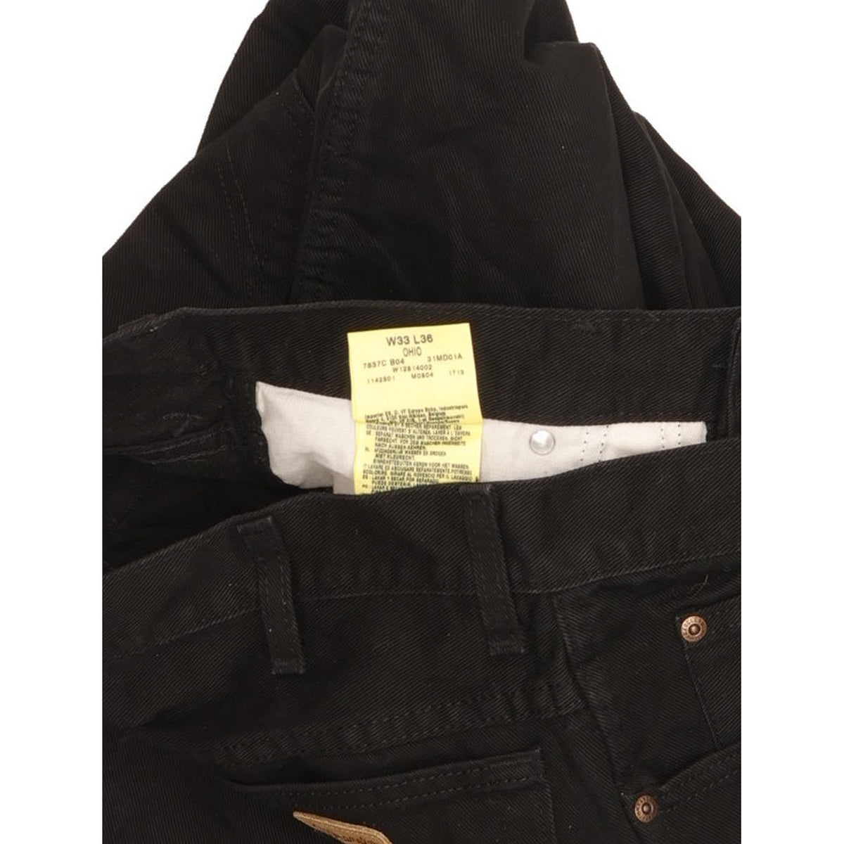 Wrangler Ohio Men Black Straight Regular Jeans W33 L31